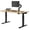 Maple / Matte Black, variant on Desky Dual Hardwood Sit Stand Desk - White Ash / 48 X 30 Inches / White