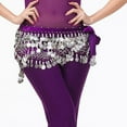 thumbnail image 4 of Chaîne de Danse du Ventre Chaîne de Taille Violette Paillettes Argent, 4 of 9