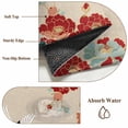 thumbnail image 6 of Area Rug for Living Room, Rustic Crane Non-Slip Indoor Large Carpet for Bedroom/Dining Room, Vintage Red Teal Spring Floral Botanical Washable Low-Profile Rectangle Floor Runner Rugs - 6 x 9 Ft, 6 of 8