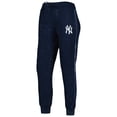 thumbnail image 2 of Women's The Wild Collective Navy New York Yankees Marble Jogger Pants, 2 of 3