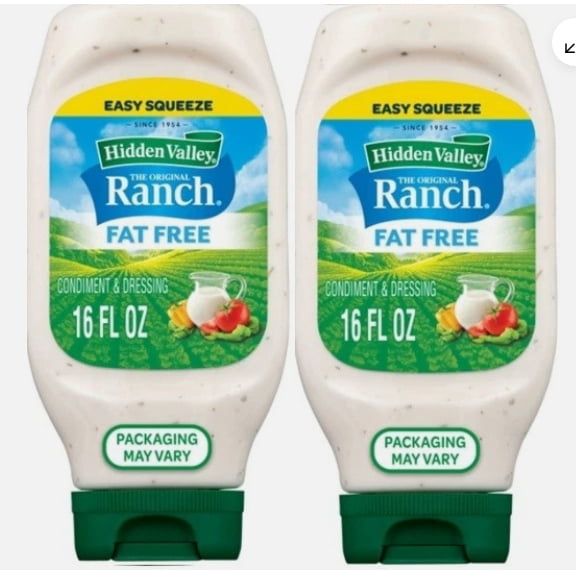 Fat Free Ranch Condiment and Dressing, 2 Bottles, 16 oz