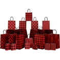 thumbnail image 1 of Gift Bags, Red Buffalo Plaid, 24-Piece Set, 1 of 2