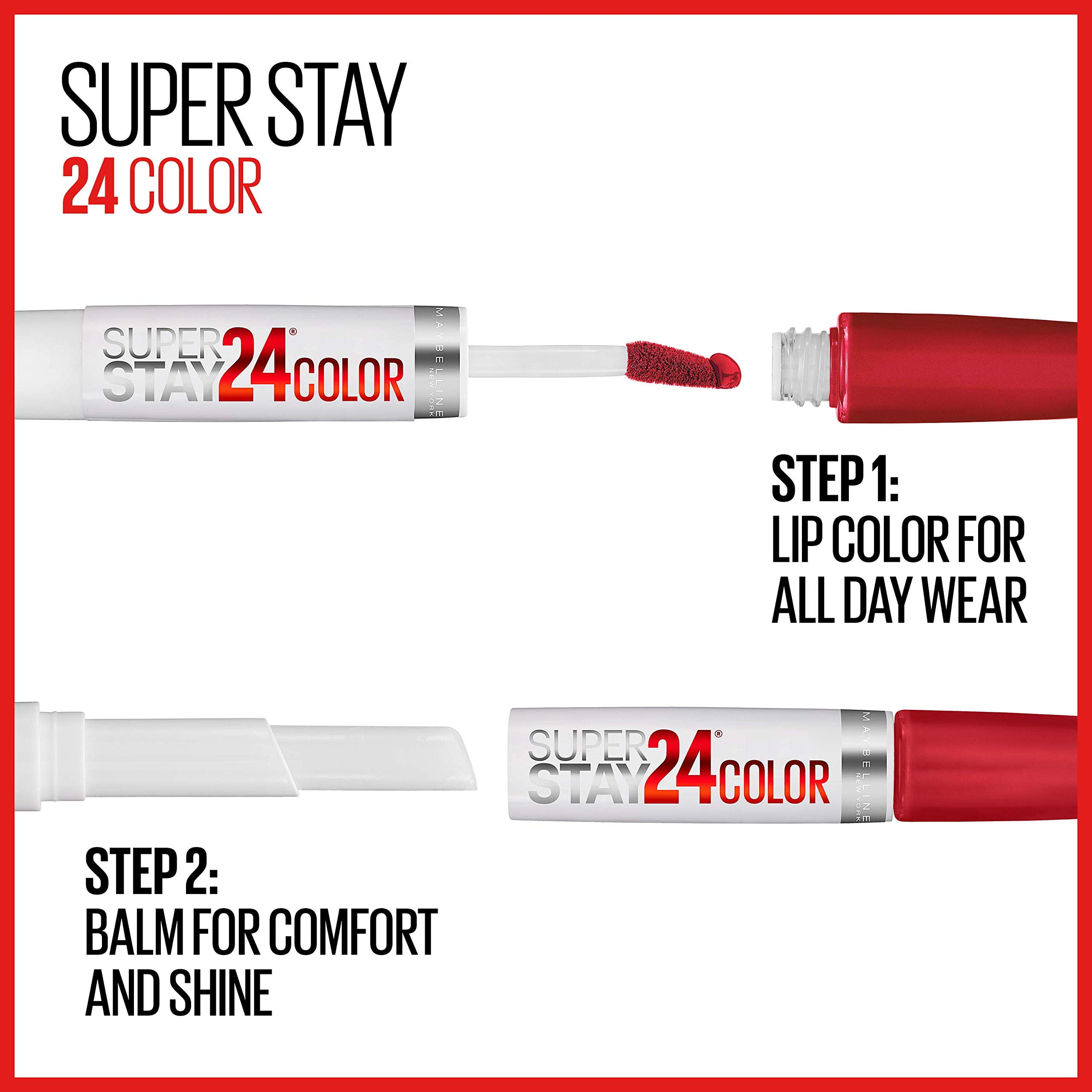 Maybelline New York Superstay 2 Step Lipcolor, Forever Chestnut (Pack of 10)