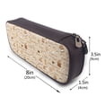 thumbnail image 3 of Picia Coffee Time Pattern Large Capacity PU Leather Pencil Case Organizer Pen Marker Holder Double Zipper Storage Bag Big Pencil Pouch for College Office, 3 of 6