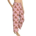 thumbnail image 2 of Balery Heart Capybara print Women's Pajama Pants,Ultra Lightweight Pjs,Lounge Pant-Large, 2 of 9