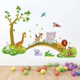 thumbnail image 2 of Pegatinas de pared con animales de la jungla, árbol, león, jirafa, elefante, dormitorio, niños, bebé, sala de estar, decoración de pared, 2 of 5