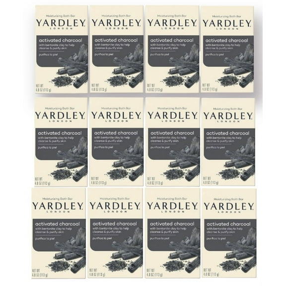 Yardley of London - Activated Charcoal Bar Soap - (12 Pack)