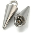 thumbnail image 2 of 20Pcs Spike Charms 201 Stainless Steel Cone Charms Rivets Dangle Alloy Pendants 13x5mm Punk Style Spike Pendants with 1.6mm Hole Stainless Steel Color Perfect for Crafting and Accessories grey, 2 of 3