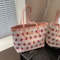 thumbnail image 2 of Bolsos de hombro bonitos de PU de gran capacidad con diseño de fresa, con cremallera, para ir al trabajo, a la moda, para mujer, 2024, de alta calidad, 2 of 5