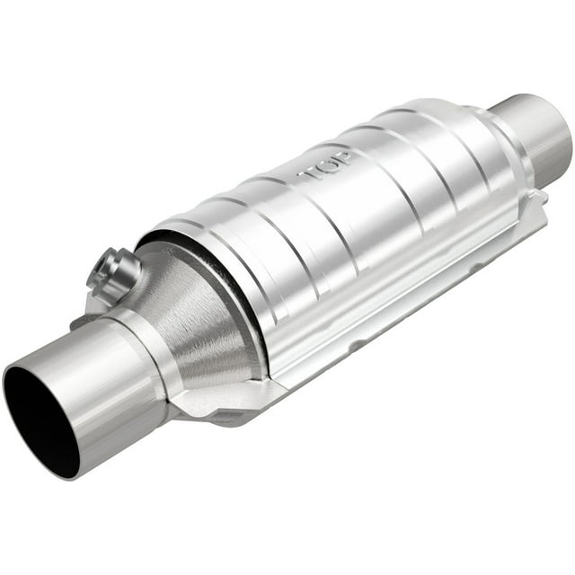Magnaflow 48 State Converter Catalytic Converter 99306HM HM Grade; 5-1/8 Inch Diameter Case; Single 2-1/2 Inch Slip Fit Inlet; Single 2-1/2 Inch Slip Fit Outlet; 11 Inch Body/15 Inch Overall Length