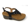thumbnail image 3 of Victoria K Women's Daisy Flowers With Rhinestones Cork Wedge Sandals, 3 of 5