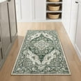 thumbnail image 5 of BERTHMEER 2'x3' Small Area Rugs for Bathroom Kitchen Bedroom Entryway Rugs Non Slip Washable Vintage Green Carpets Dorm Entrance Oriental Traditional Distressed Rugs, 5 of 6
