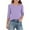 Purple, variant on ZACPNCV Girls Casual 3/4 Sleeve T Shirts Kids Crewneck Tops Tees Green 14-15 Years