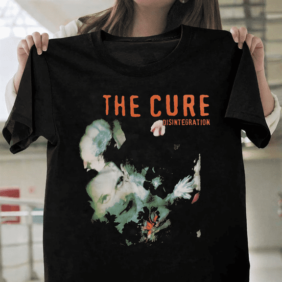 The Cure Disintegration Album Retro Rock Music Vintage Black Unisex T-Shirt, up to size 3XL.