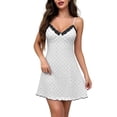 thumbnail image 3 of THDHVS Casual Dresses for Women,Heart Print Lace V Neck Spaghetti Strap Dress Slim Fit Elegant Casual Summer Style,Womens Summer Dresses Black S, 3 of 7