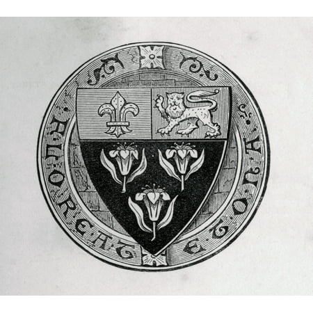 Eton Shield Laid Over Roundel With School Motto Floreat Etona Or May Eton Flourish From Memoirs Of Eminent Etonians By Sir Edward Creasy Published London 1876