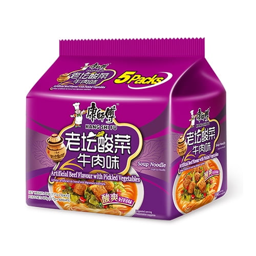 Kang Shi Fu Artificial Beef Flavour with Pickled Vegetables, Kang Shi Fu Veg Beef