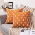 thumbnail image 6 of Set Of 2 Decorative Throw Pillow Covers Rhombic Jacquard Pillowcase Soft Square Cushion Case For Couch Sofa Bed Bedroom Car Living Room, 6 of 6