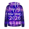 thumbnail image 5 of COSFO Men Hoodies Happy New Year Graphic Flannel Hooded Sweatshirts Loose Fit Pullover Long Sleeve Men's Shirts, 5 of 6