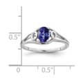 thumbnail image 5 of Auriga Fine Jewelry 14K White Gold 7x5mm Oval Tanzanite Ring for Women Size 6, 5 of 5
