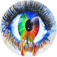 thumbnail image 1 of Slipmat Slip Mat Scratch Pad Felt for any 12" LP DJ Vinyl Turntable Record Player Custom Graphical - Eye Painting 1, 1 of 1