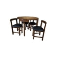 thumbnail image 3 of Comedor redondo madera Rematesmxmuebles Harrisburgh 4 sillas color nogal CONTEMPORANEO, 3 of 3