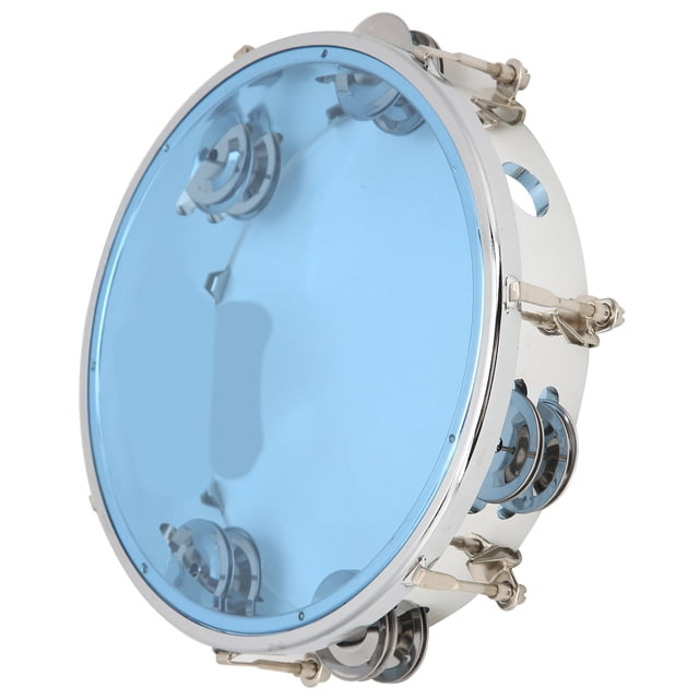 QIILU Tambourine, Hand Drum Metal Bell For Percussion Teaching