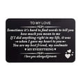 thumbnail image 3 of perfeclan Engraved Wallet Insert, Card Insert, Note Card, Greeting Card for Wallet for Valentine's Day, Christmas, Boyfriend, Girlfriend TO MY LOVE, 3 of 9