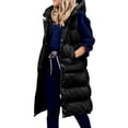 thumbnail image 1 of MAWCLOS Doudoune Sans Manches pour Femmes Gilet à Capuche Veste de Voyage Décontractée Sans Manches Noir L, 1 of 4