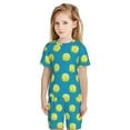 thumbnail image 6 of Daiia Ball Tennis Print Children’s Cotton Pajama Set – Short-Sleeved Top & Shorts, Lightweight and Breathable Sleepwear, Cozy 2-Piece PJs for Kids-Small, 6 of 6