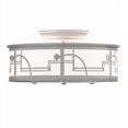 thumbnail image 6 of Meyda Tiffany 174675 Revival Deco 2 Light 12" Wide Semi-Flush Drum Ceiling Fixture -, 6 of 7