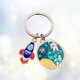 thumbnail image 2 of Llavero de astronauta, llavero de coche, bolso, colgante, decoración, llavero colgante espacial, accesorio, llavero, regalo creativo, 2 of 5