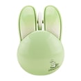 thumbnail image 2 of Ratón inalámbrico Baoblaze con forma de conejo 1200 DPI verde, 2 of 7