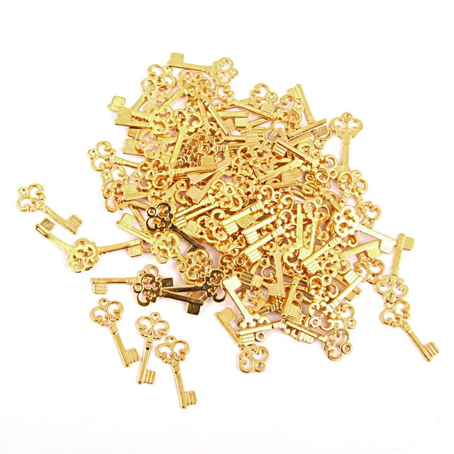 100pc Tono Dorado Aleación Llavero Colgante DROPS Joyería Collar Fabricación Artesanal Fernando amuletos clave