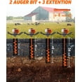 thumbnail image 5 of 63CC Gas Powered Post Hole Digger, 2-Stroke Earth Auger Drill with 6" & 10" Drill Bits + 3 Extension Bars, Heavy Duty Petrol Auger for Fence Post Digging, Tree Planting, Garden Lawn Hole Borer, 5 of 9