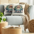 thumbnail image 5 of Ambesonne Frog Throw Pillow Cover 2 Pack, Croaker Couple Romantic Dinner, 20", Fern Green White Brown, 5 of 7