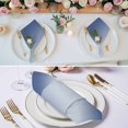 thumbnail image 2 of Navy Blue Ombre Cloth Napkins, Modern Gradient Abstract Art Washable and Reusable Dinner Napkins Set of 8, Table Napkin for Kitchen Party Birthday Wedding Hotel Housewarming 20"x20", 2 of 8