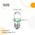thumbnail image 2 of Uxcell 3V 0.25W E10 Round Top Mini LED Bulbs Lights with Box Green 10 Count, 2 of 6