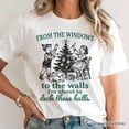 thumbnail image 2 of From the Windows to the Walls Deck These Halls T-Shirt, Funny Vintage Christmas Tee, 2 of 5