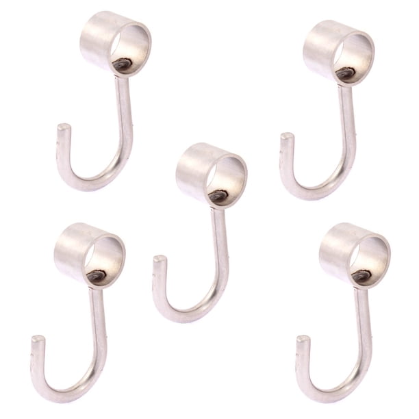 Gancho colgador ajustable para ropa y abrigo de 16 mm de diámetro para baño, 5 piezas