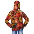 thumbnail image 4 of Cauagu Colorful Vintage Floral Pattern Print Sun Protection Jacket for Teen,Full-Zipper Long Sleeve Sun Shirts with Pockets UV Hoodie Shirts Outdoor Athletic Jacket-XX-Large, 4 of 7