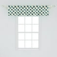 thumbnail image 2 of Ambesonne Geometric Valance Pack of 2, Grunge Brushed X Shapes, 54"X12", Cream and Dark Teal, 2 of 4