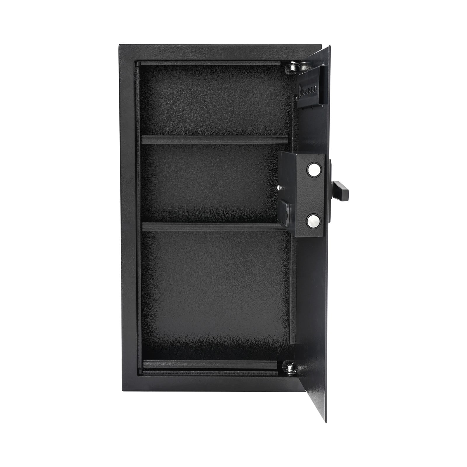 37*10*65cm Modern Wall Safe Steel Wall-mounted Safe w/ Keys, Hidden Wall Safe Black for Bedrooms, Studies
