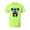 thumbnail image 2 of Wild Bobby, Colorful Pug DJ, Pop Culture, Men Graphic Tee, Safety Green, 4X-Large, 2 of 4