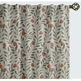 thumbnail image 1 of Vargottam 84 Inch Rod Pocket/Back Tab Cotton Curtains for Windows and Doors - Light Filtering Cotton - Light Filtering Drapes For Doors - Set of 2 Panels, 52"x84" - Tulip Vine Print (White), 1 of 8