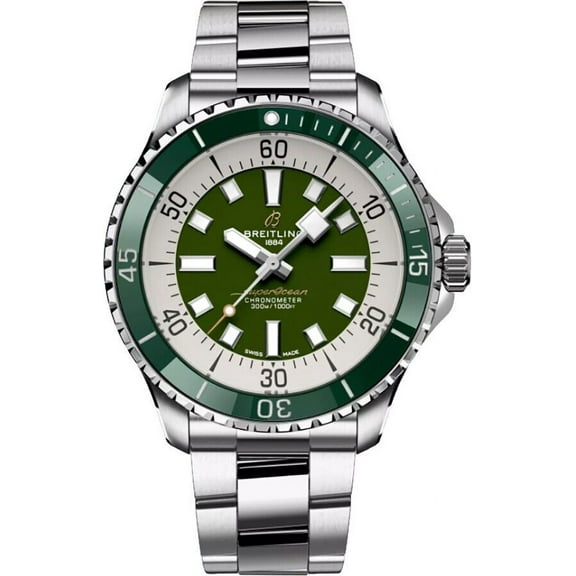 Breitling Superocean Automatic 44 Green Men's Watch A17376A31L1A1