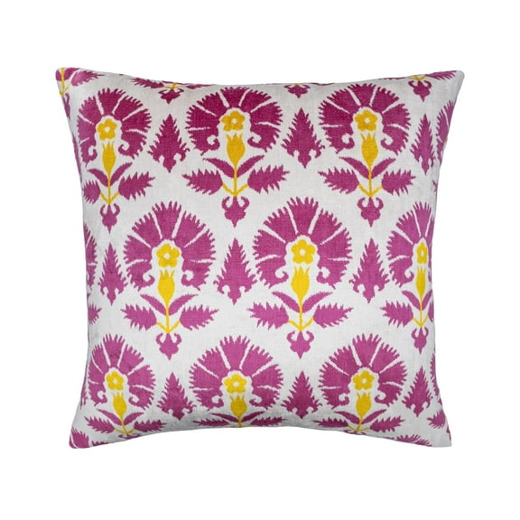 Istanbul Silk Velvet Ikat Pillow, 20" X 20" Case Only