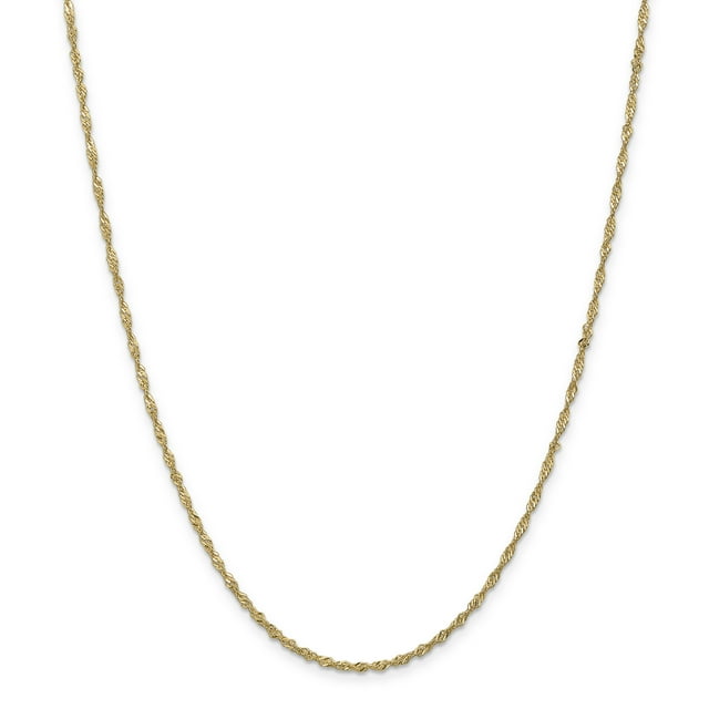 Leslie's 14K 1.6 mm Singapore Chain (Weight: 2.92 Grams, Length: 22 Inches)