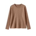 thumbnail image 5 of Matching Sets Women Clothing Fall Winter Two Piece Outfit Sets for Women Wide Leg Pants Ribbed Knit Winter Khaki S, 5 of 9