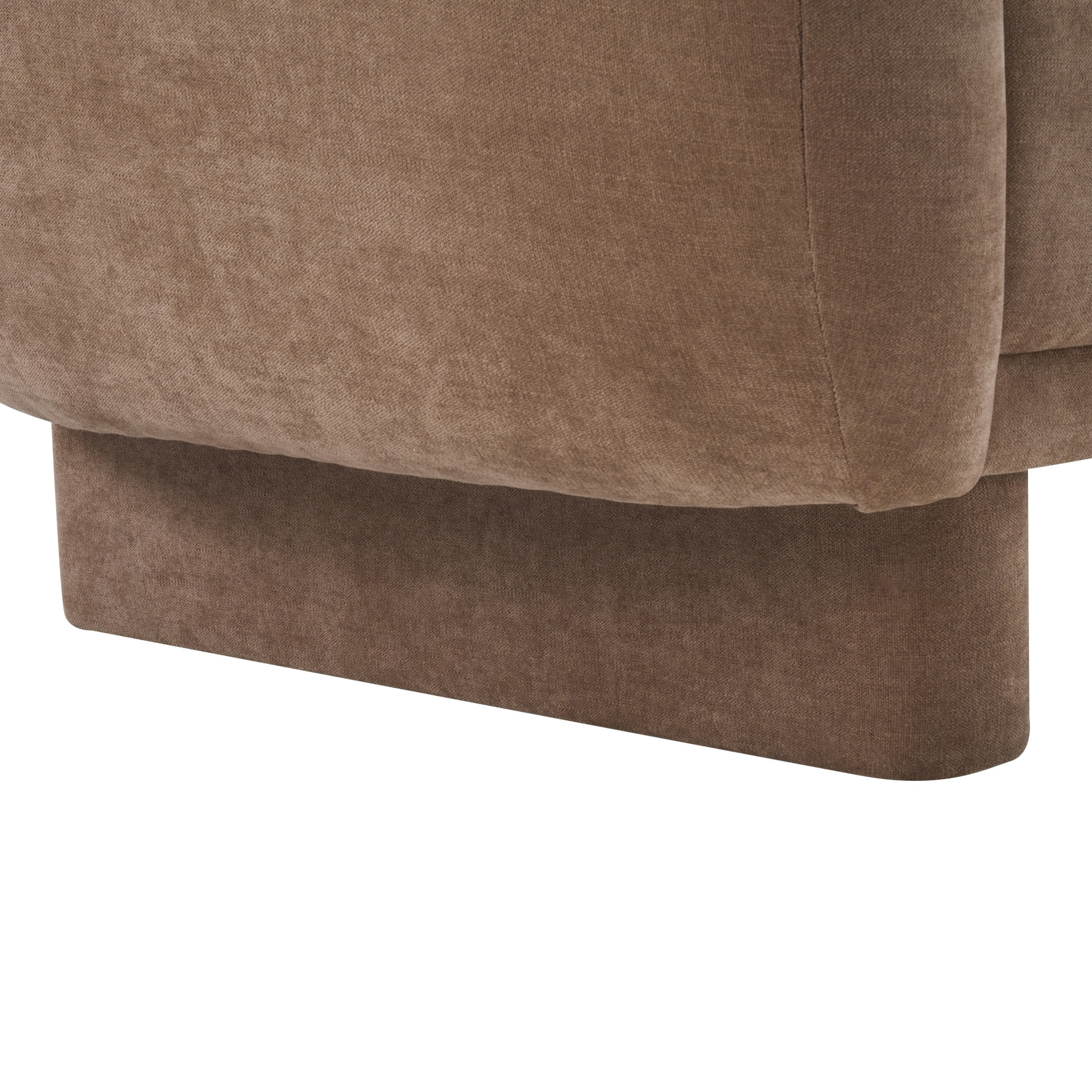 Christopher Knight Home Curved Upholstered 3-Seater Sofa, Soft Modern Couch with Pillows, Brown